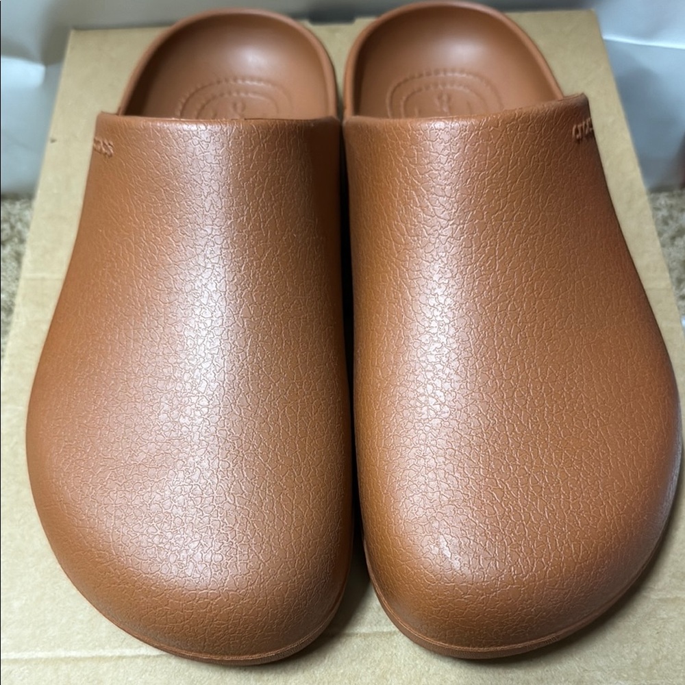 CROCS Tan Slip-On Clogs